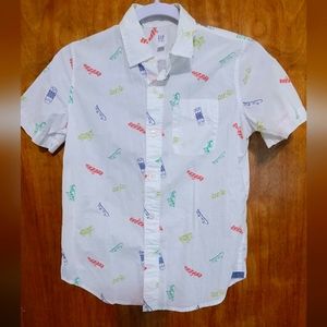 Boys button down skater shirt
